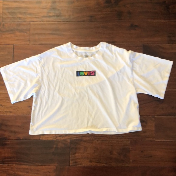 Levis | Graphic oversized crop t-shirt with rainbow box tab - Picture 8 of 10
